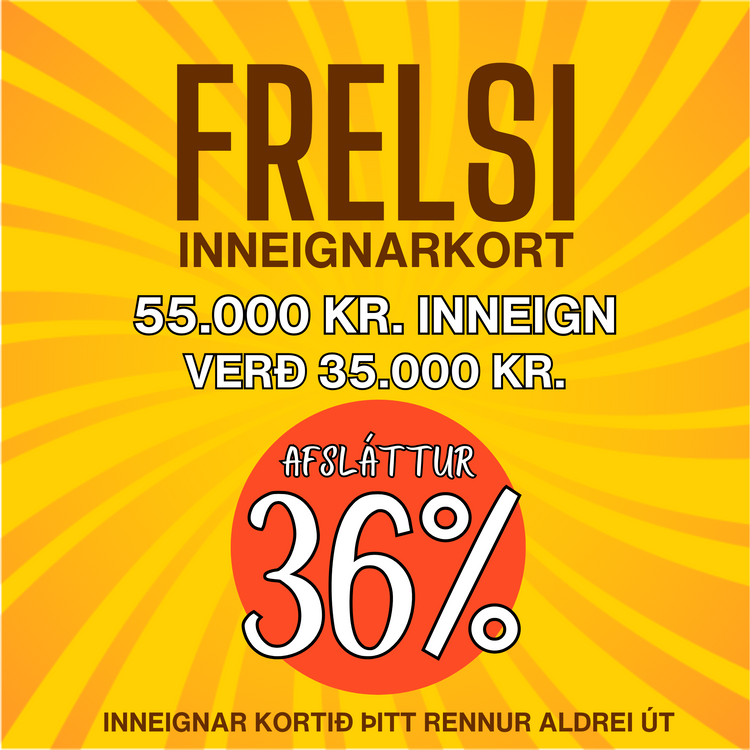 Frelsi - Prepaid Credit - ISK 55.000